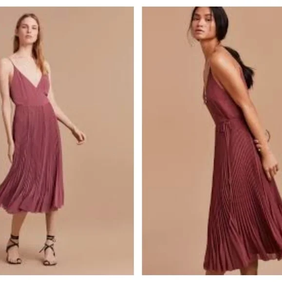 Wilfred (Aritzia) Beaune wrap chiffon dress - apple butter - Picture 2 of 8